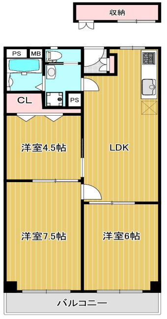クローバーハイツ森小路三号棟